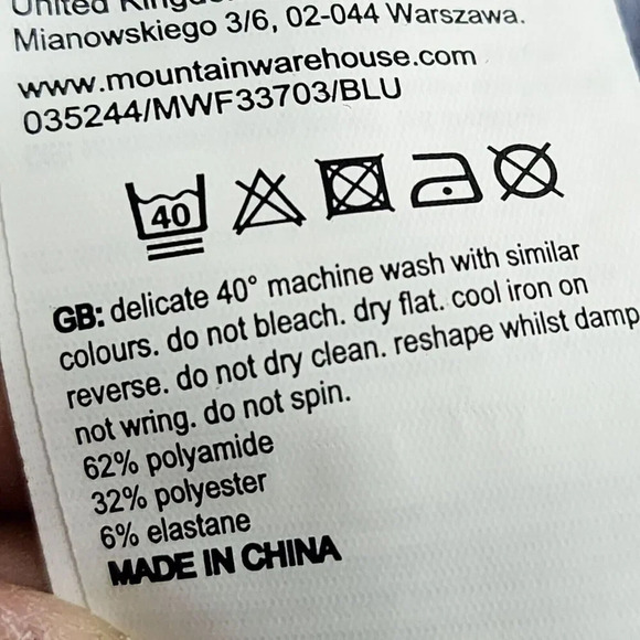 Mountain Warehouse Active S Blue Hooded Pullover Sweatshirt Women's 24CT - Picture 5 of 7